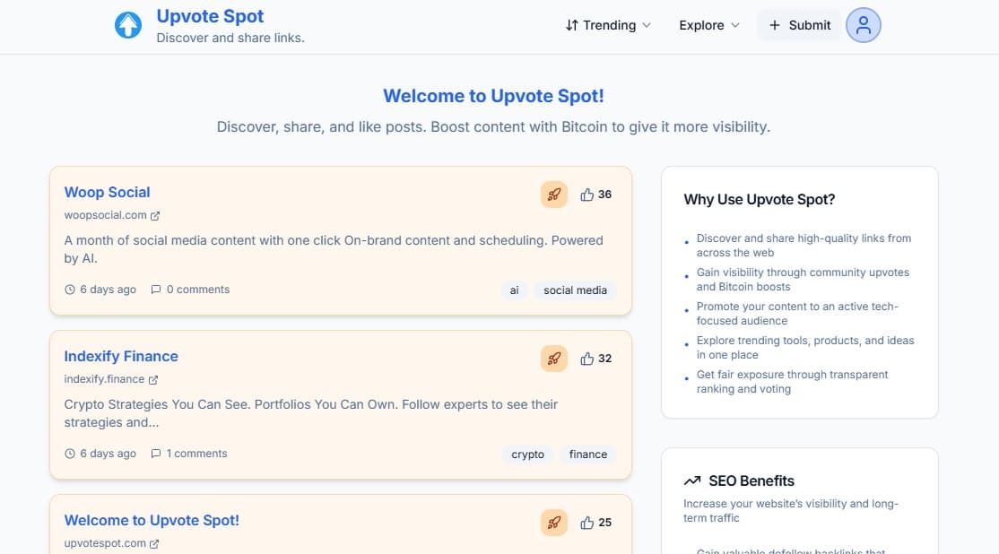 UpvoteSpot - Product Image