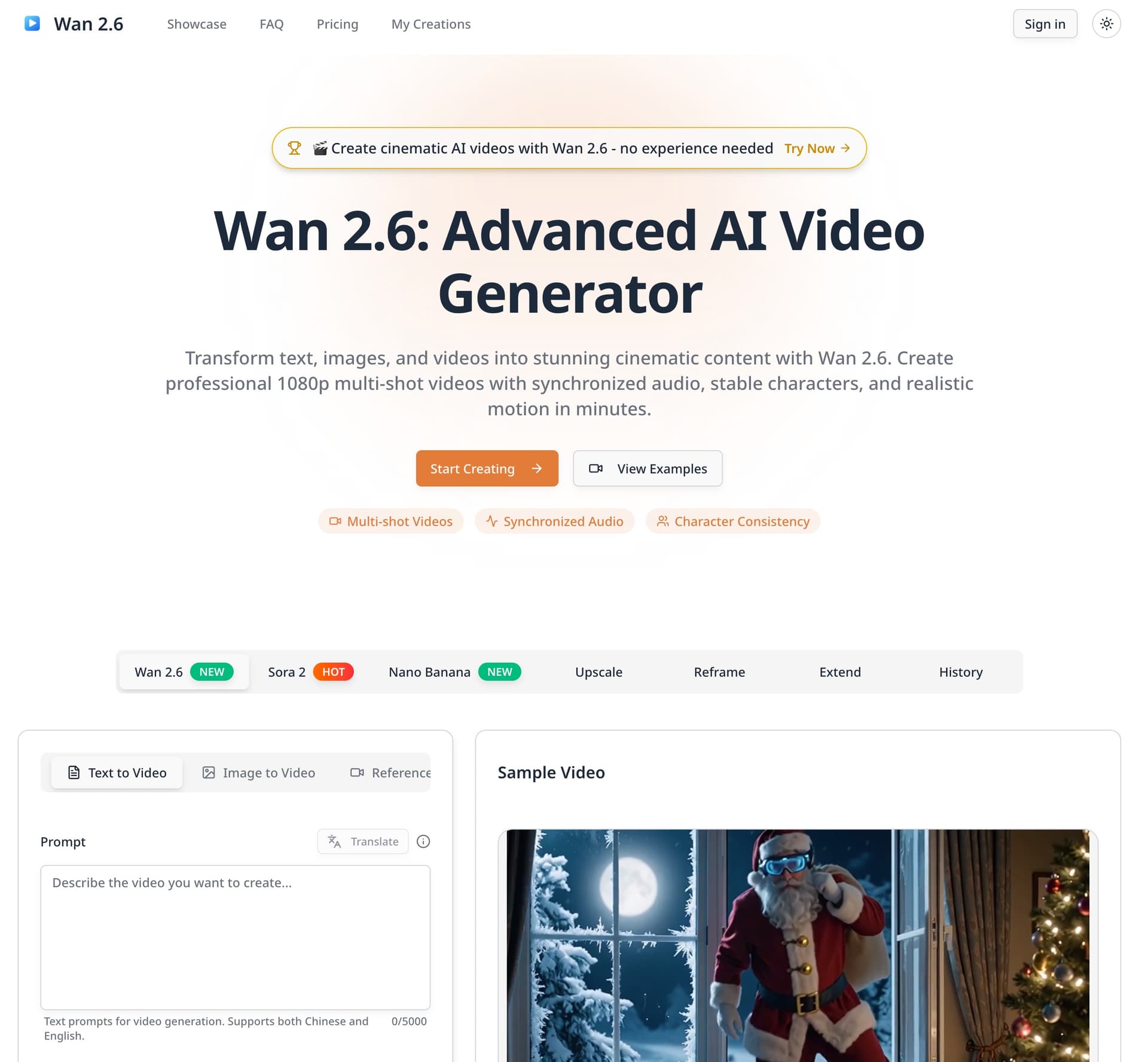 Wan 2.6: AI Video Generator with Multi-Shot - Product Image