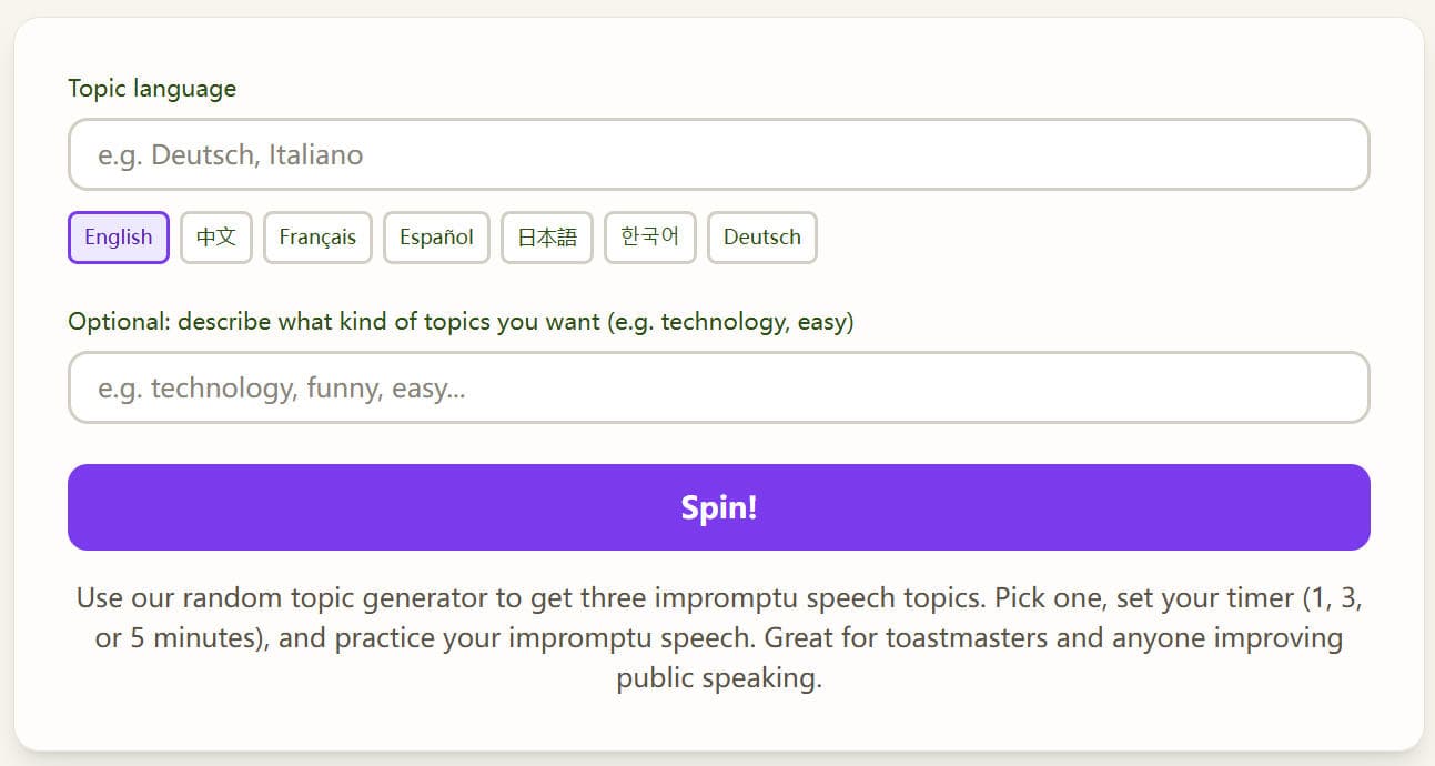 Random Topic Generator - Product Image