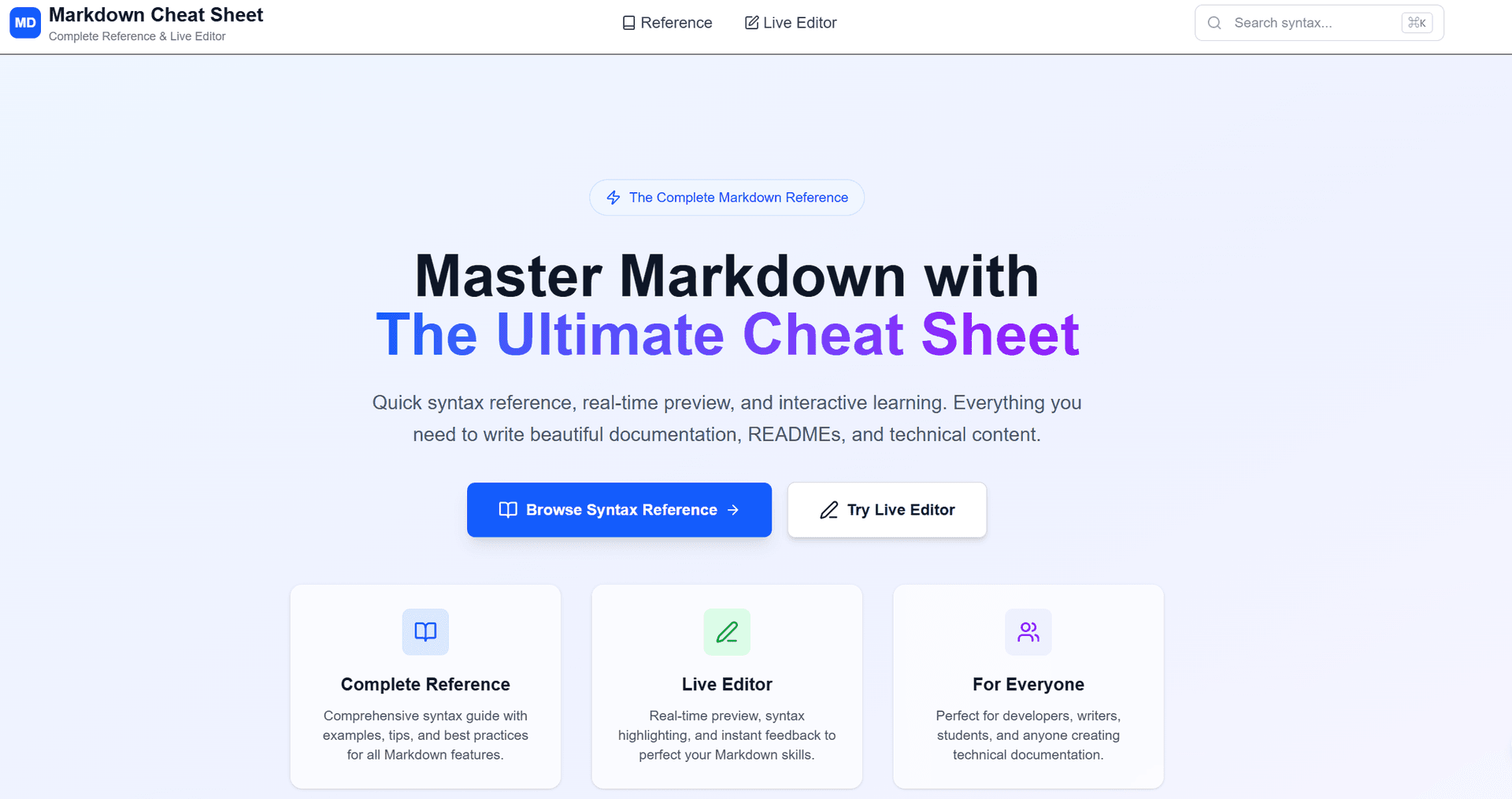 Markdown Cheat Sheet - Product Image