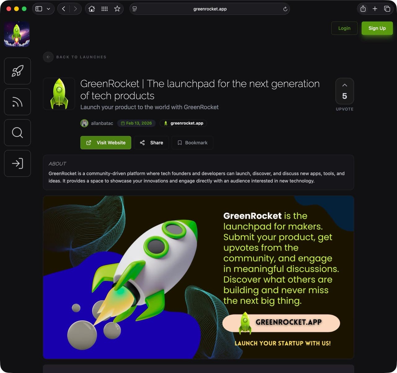 GreenRocket - Product Image