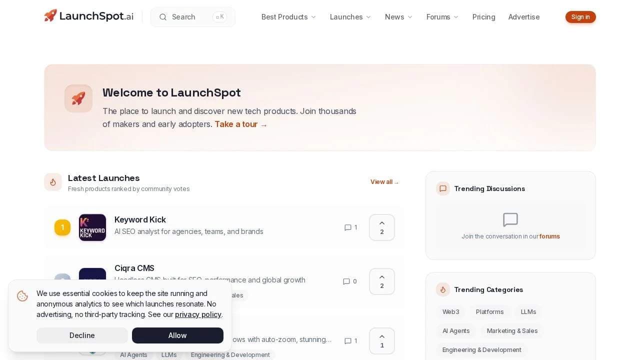 LaunchSpot.ai - Product Image