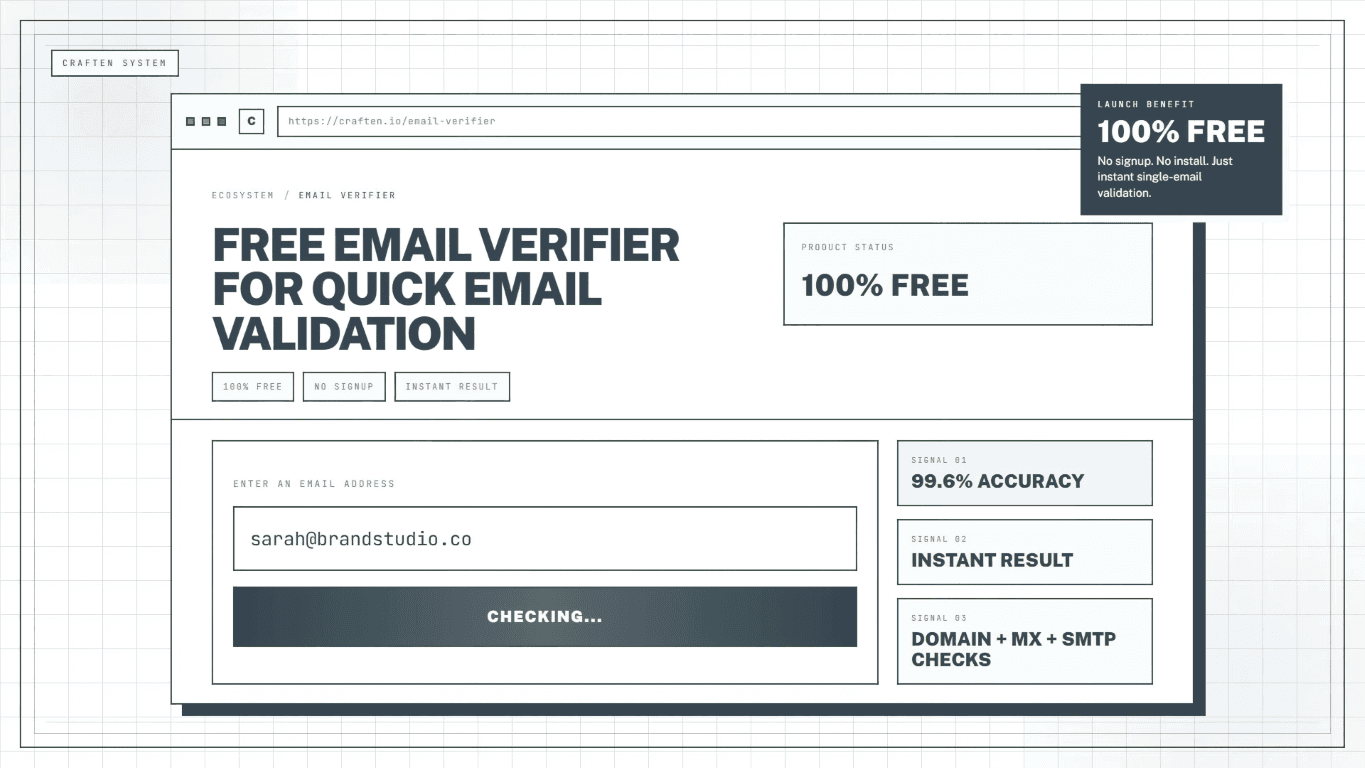 Free Email Verifier - Product Image