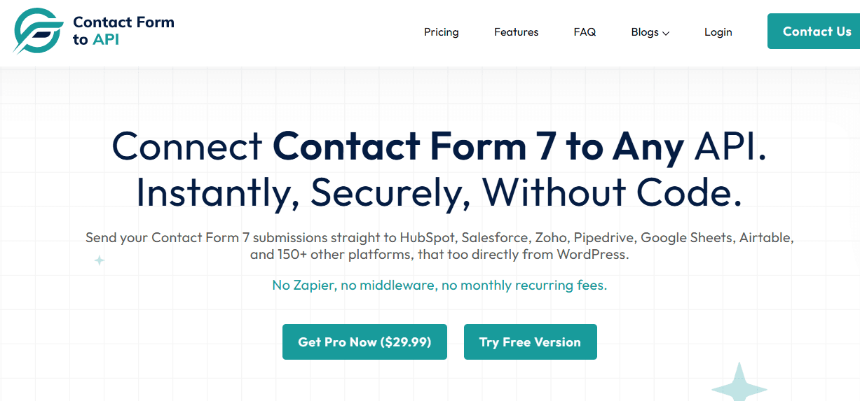 Contact Form To API - Product Image