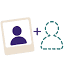 Add Person to Photo Logo