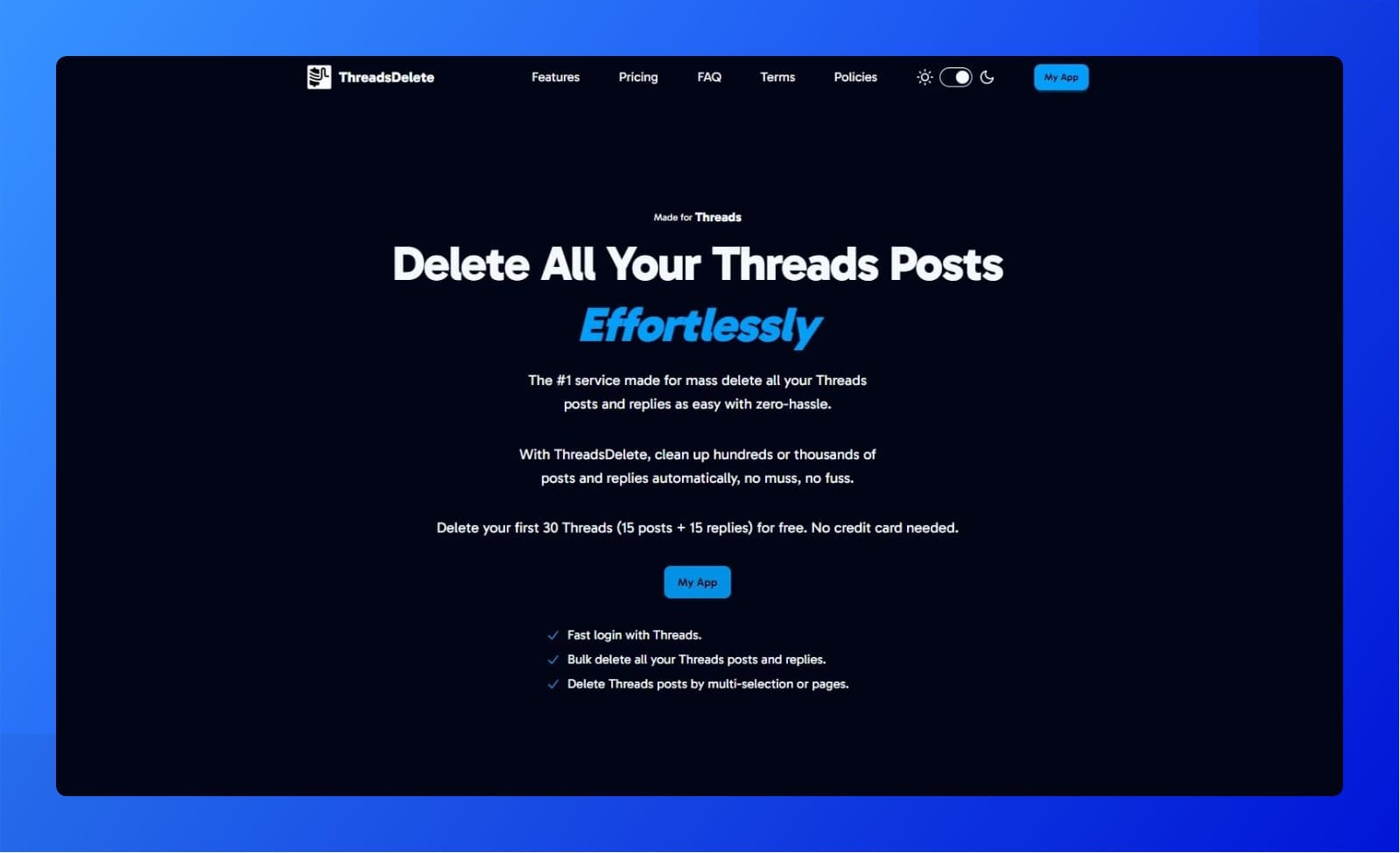 Threads Delete - Product Image