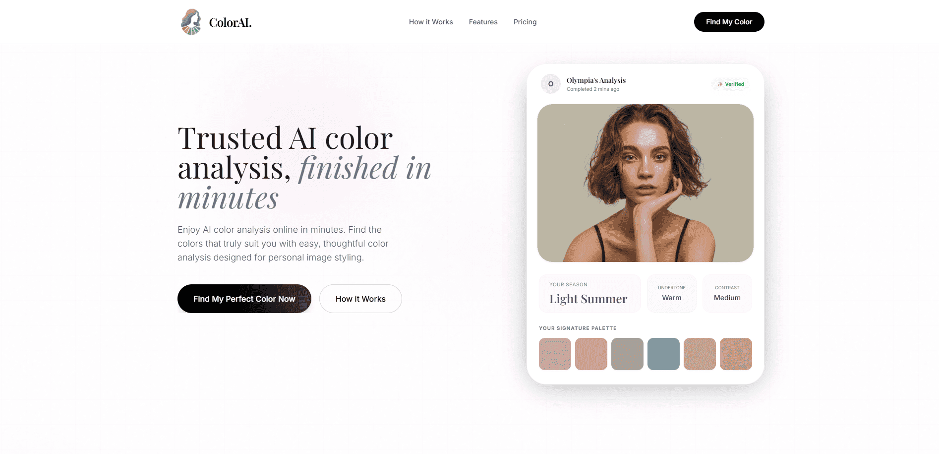 AI Color Analysis - Product Image