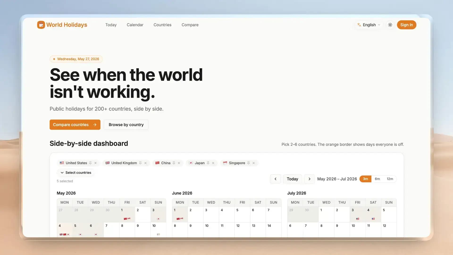 World Holidays - Product Image