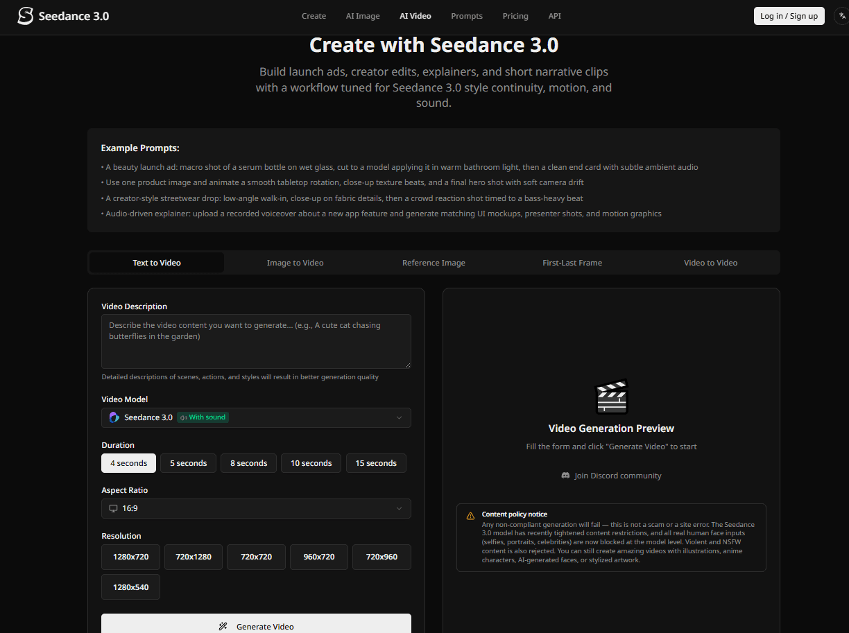 Seedance 3.0 - Product Image