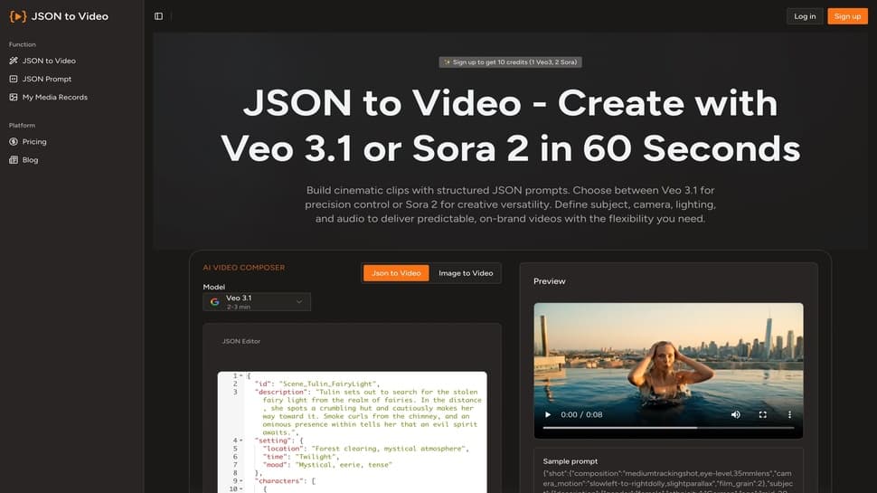 JSON to Video - Product Image