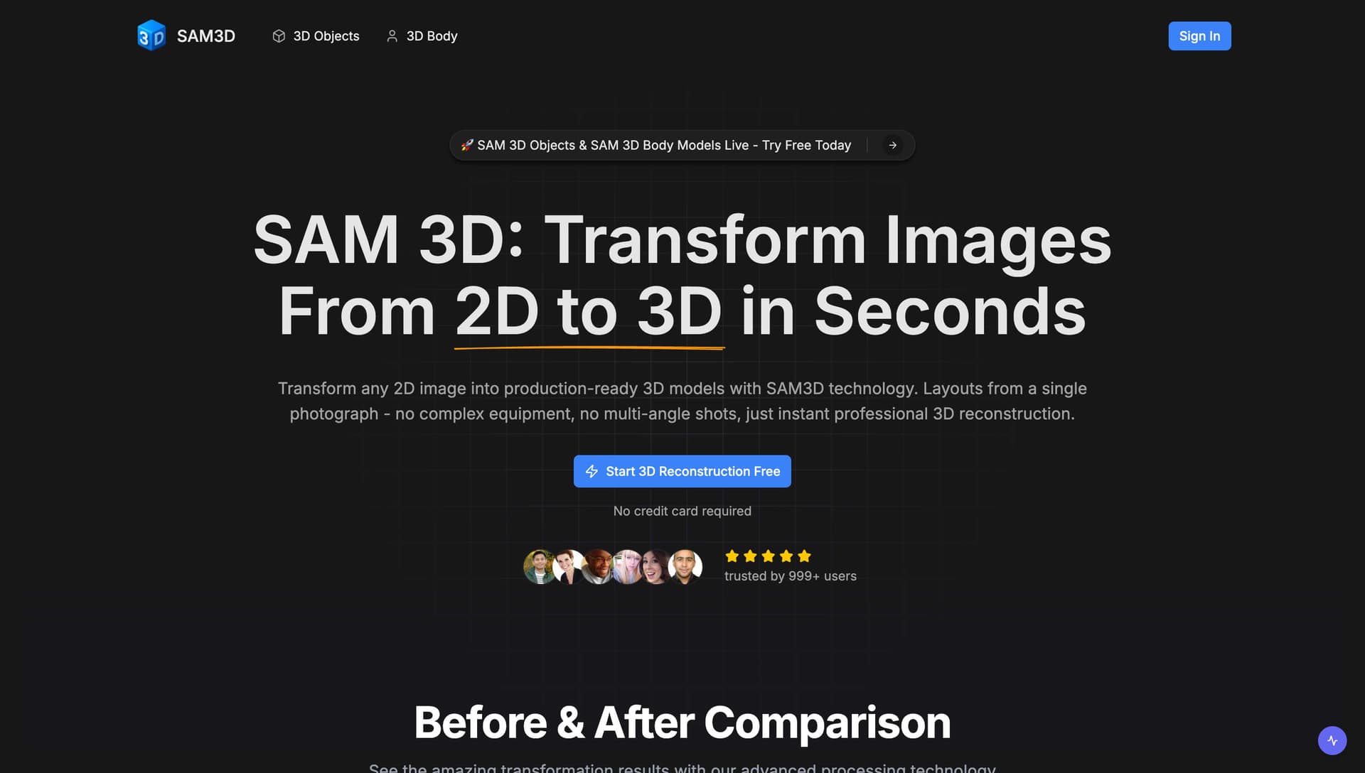 SAM 3D - Product Image