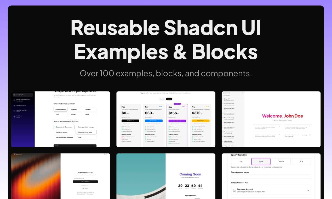 Shadcn Examples - Product Image