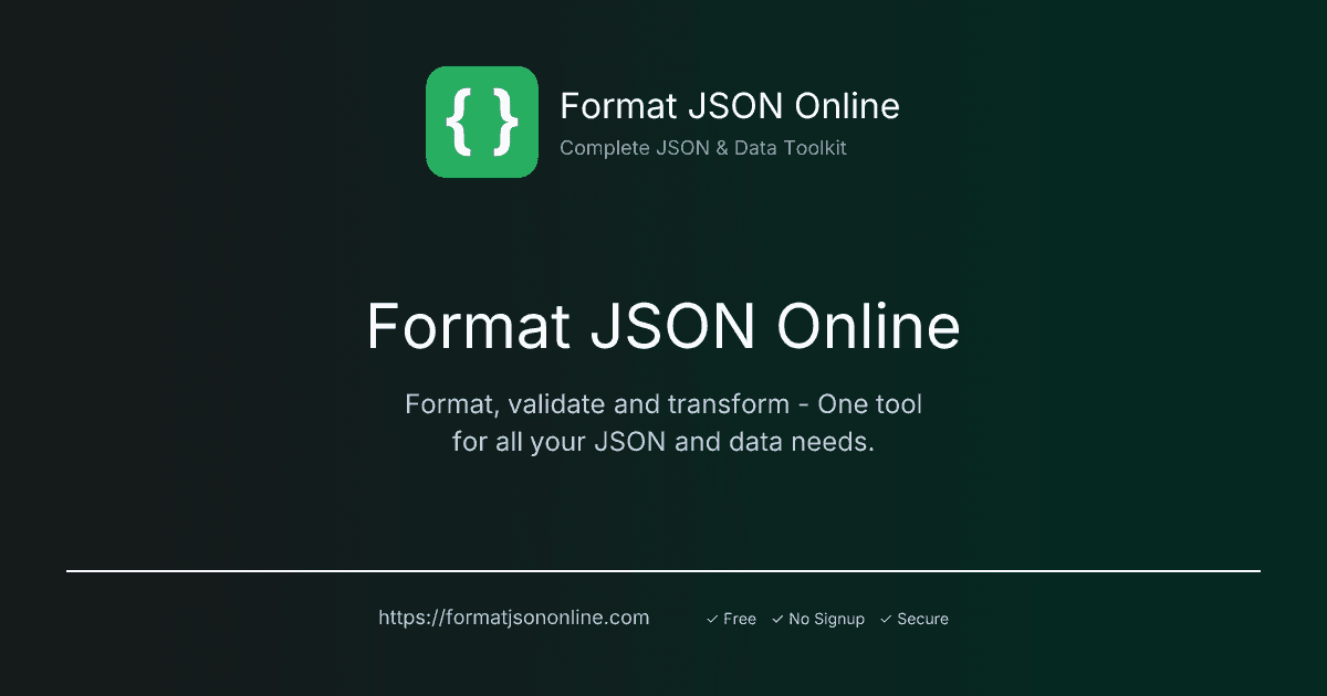 Format JSON Online - Product Image