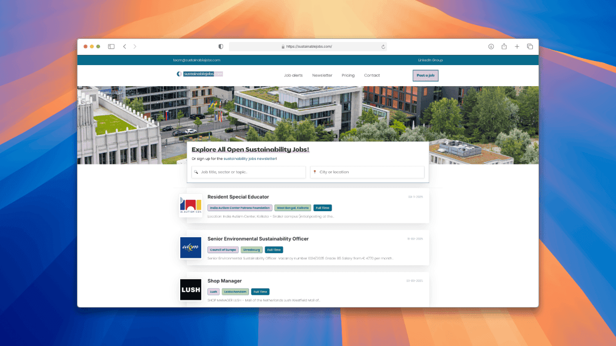 Sustainablejobs.com - Product Image