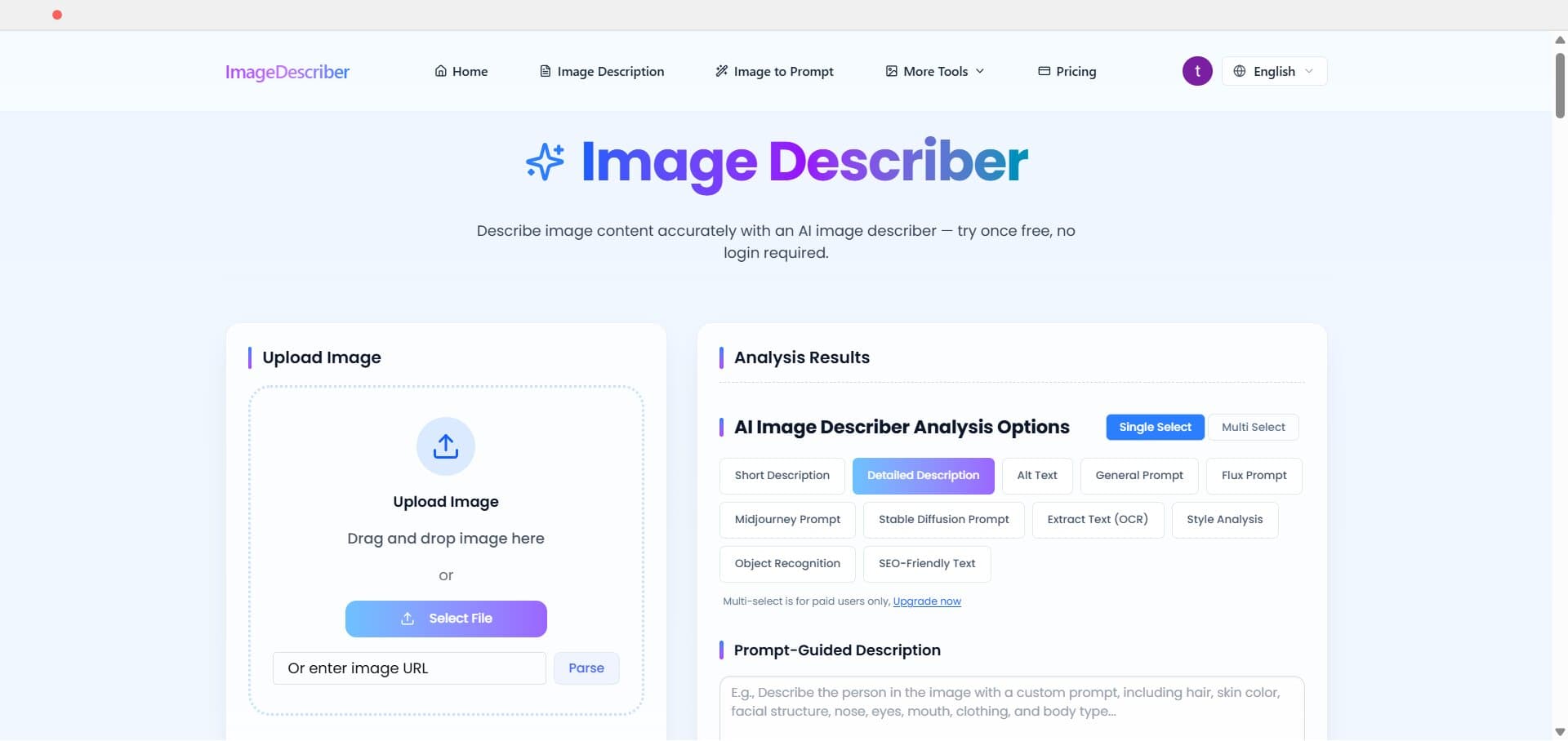 Image Describer - Product Image
