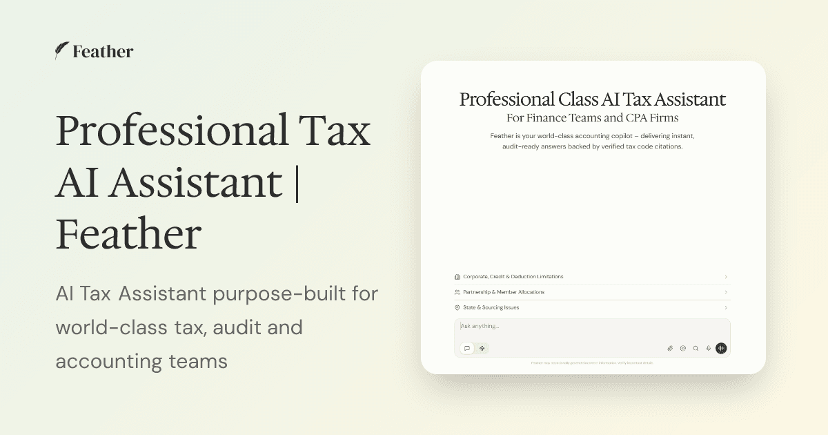 Feather Tax AI - Product Image