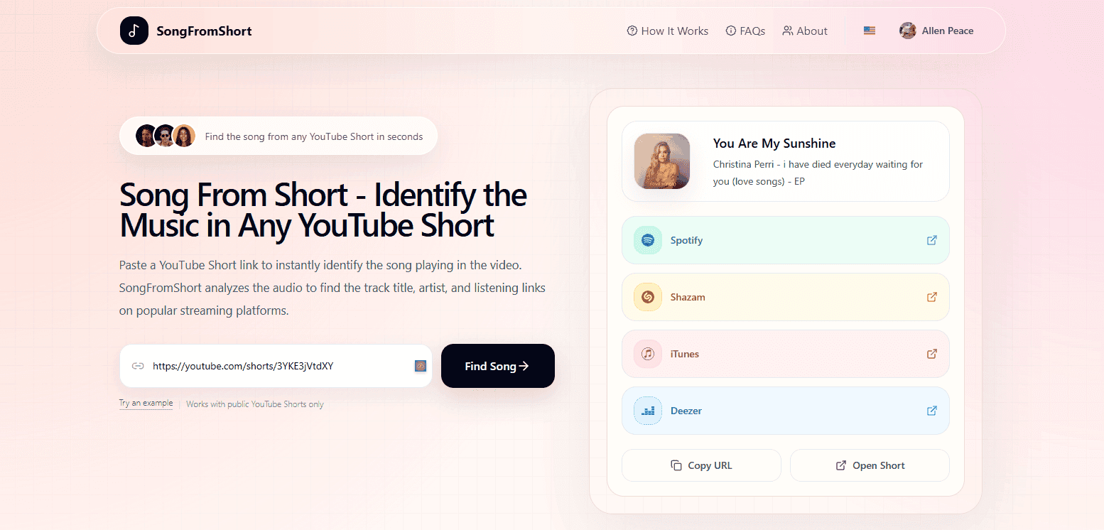 SongFromShort - Product Image