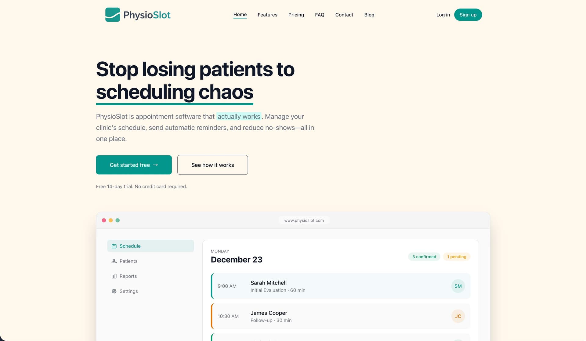 PhysioSlot - Product Image