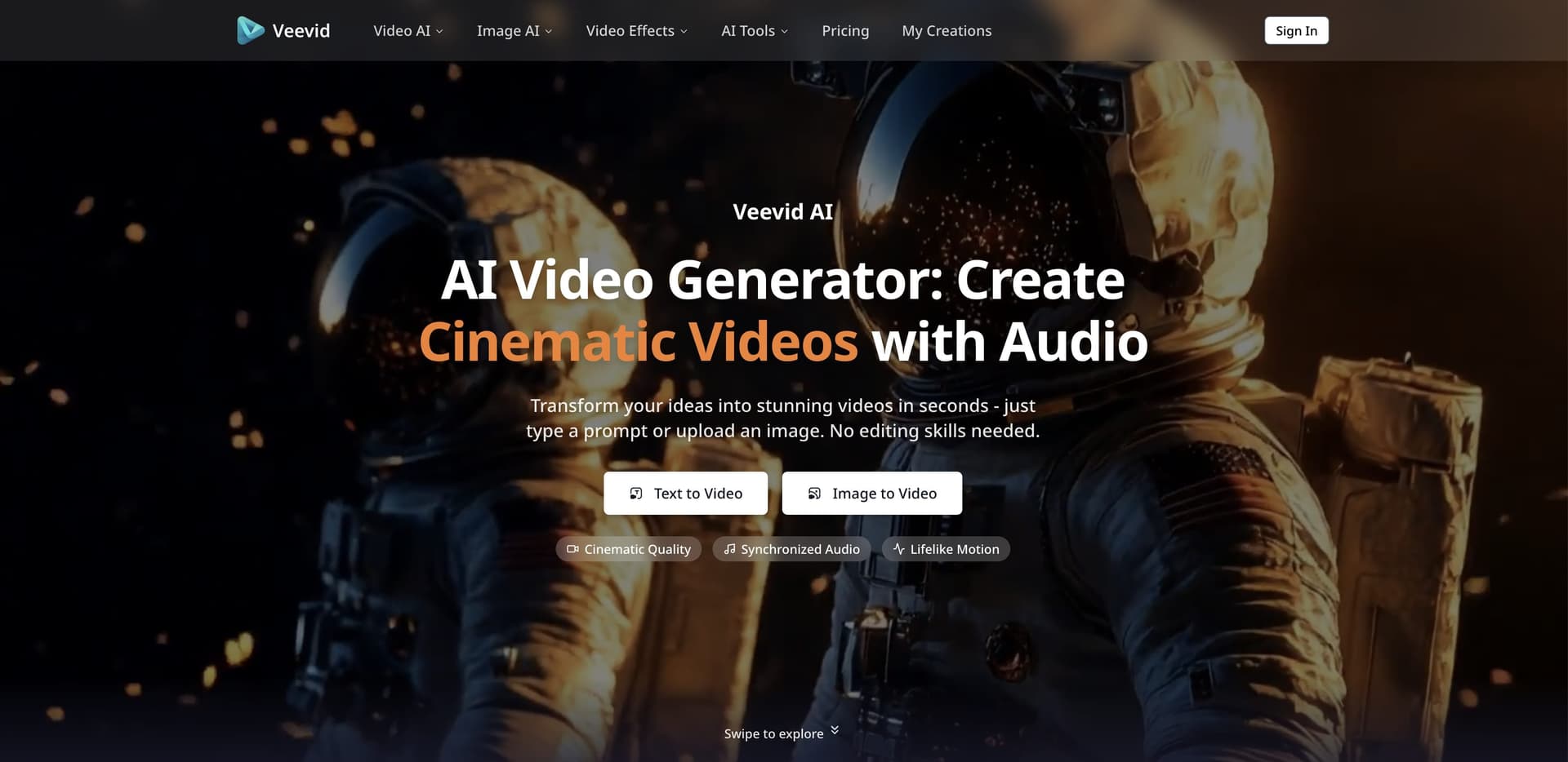 Free AI Video Generator Online - Veevid - Product Image