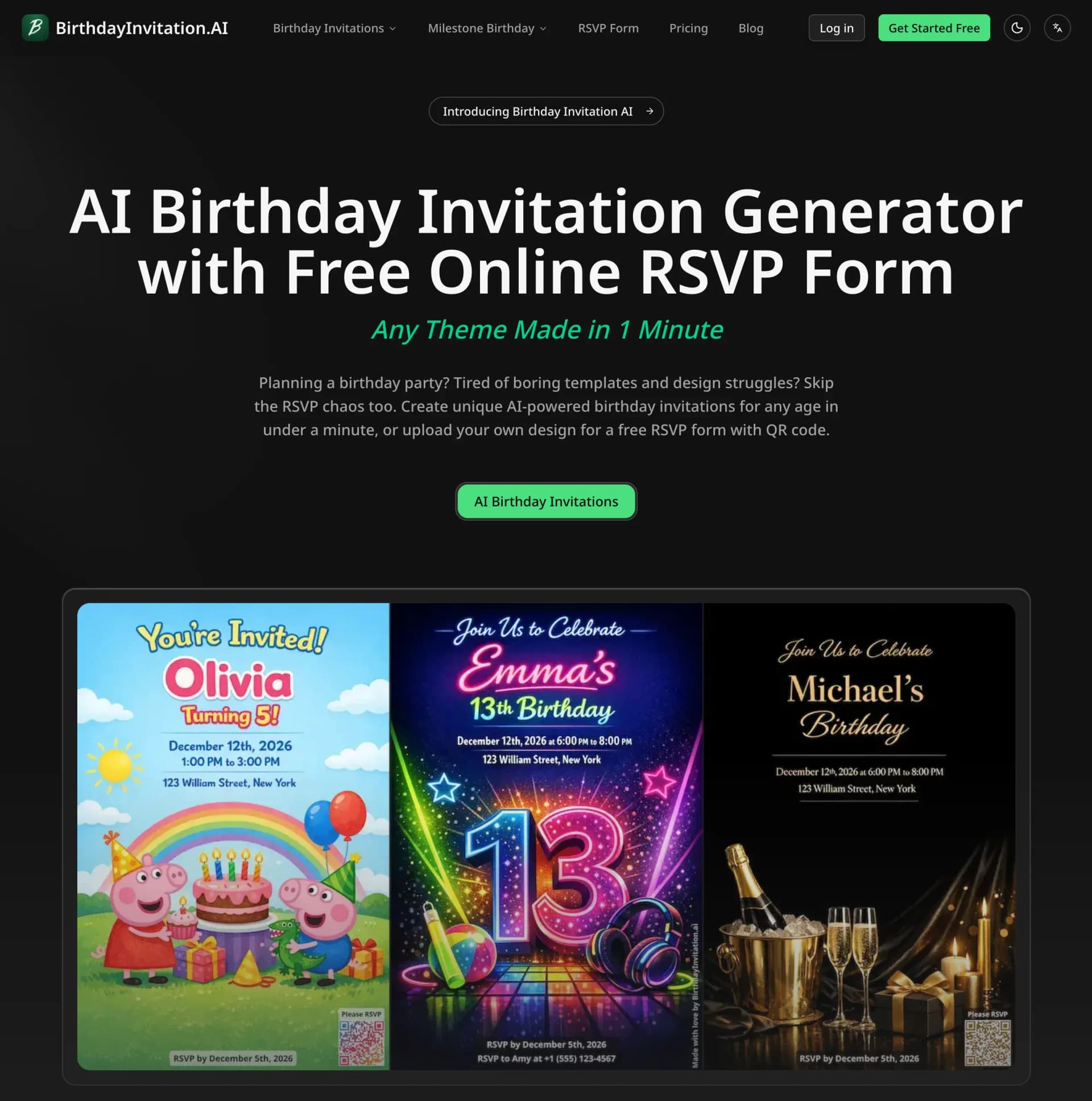 Birthday Invitation AI - Product Image