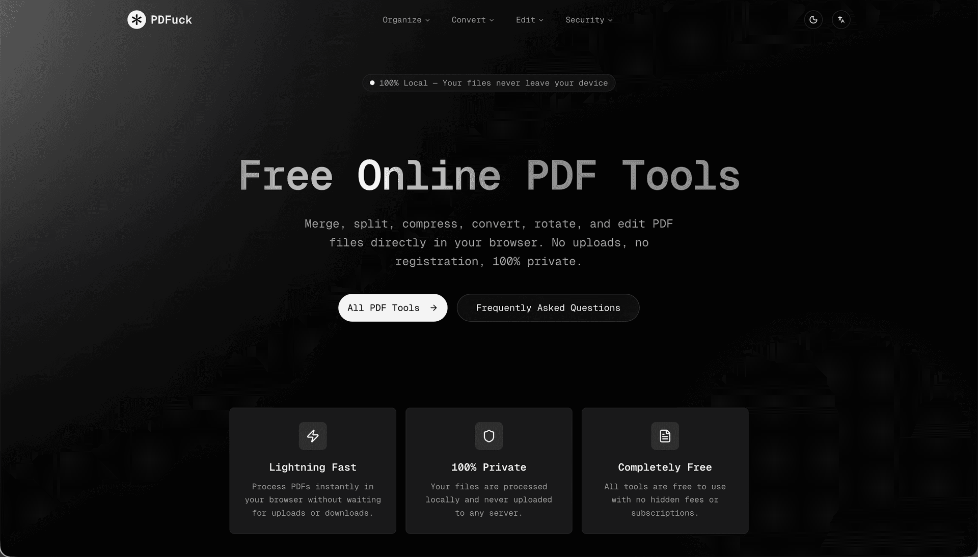 PDFuck - Free Online PDF Tools - Product Image