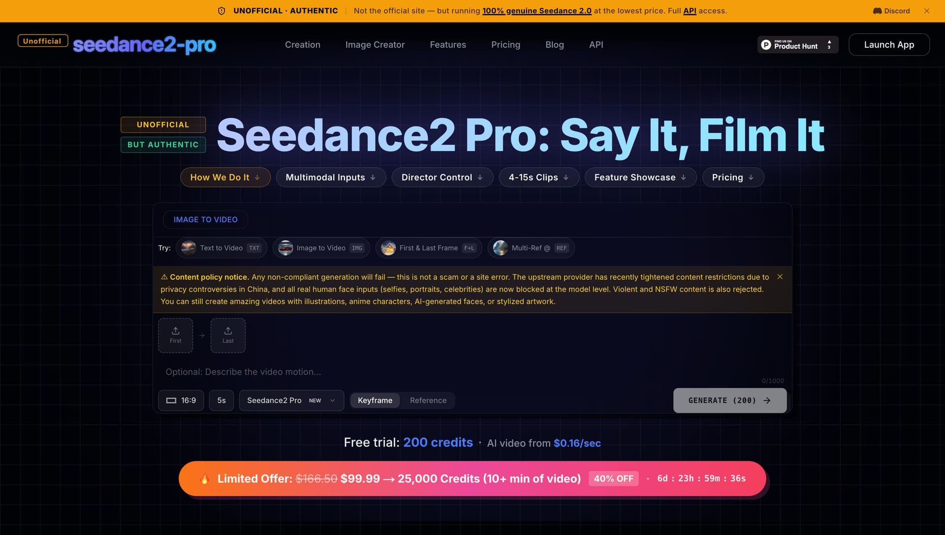 Seedance 2.0 - Product Image